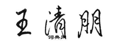 駱恆光王清朋行書個性簽名怎么寫