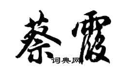 胡問遂蔡霞行書個性簽名怎么寫