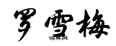 胡問遂羅雪梅行書個性簽名怎么寫