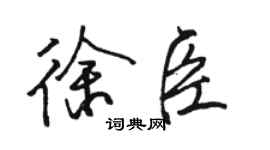 駱恆光徐臣行書個性簽名怎么寫