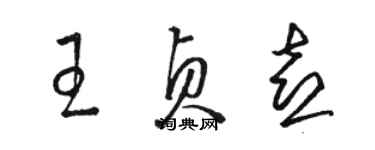 駱恆光王貞喜草書個性簽名怎么寫