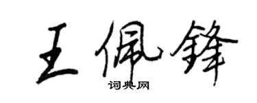 王正良王佩鋒行書個性簽名怎么寫