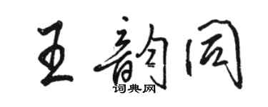 駱恆光王韻同行書個性簽名怎么寫