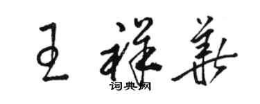 駱恆光王祥華草書個性簽名怎么寫