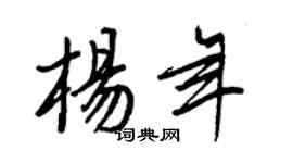 王正良楊年行書個性簽名怎么寫