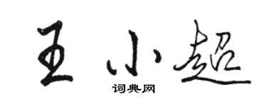 駱恆光王小超行書個性簽名怎么寫