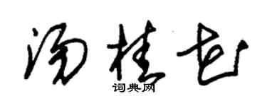 朱錫榮湯桂花草書個性簽名怎么寫
