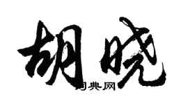 胡問遂胡曉行書個性簽名怎么寫
