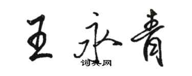 駱恆光王永青行書個性簽名怎么寫