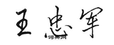 駱恆光王忠軍行書個性簽名怎么寫