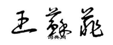 曾慶福王蘇菲草書個性簽名怎么寫