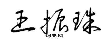 曾慶福王振珠草書個性簽名怎么寫