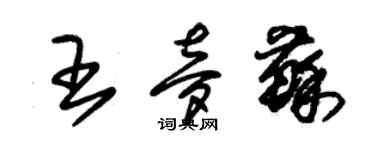 朱錫榮王夢蘇草書個性簽名怎么寫