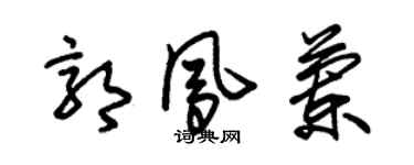朱錫榮郭鳳蘭草書個性簽名怎么寫