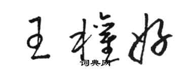 駱恆光王權好草書個性簽名怎么寫