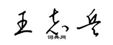 梁錦英王志兵草書個性簽名怎么寫