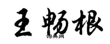 胡問遂王暢根行書個性簽名怎么寫