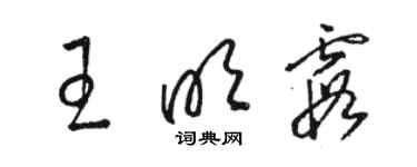 駱恆光王明霞草書個性簽名怎么寫