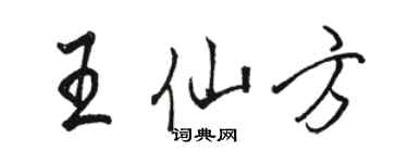 駱恆光王仙方行書個性簽名怎么寫