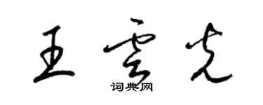 梁錦英王雲光草書個性簽名怎么寫