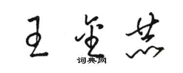 駱恆光王金赫草書個性簽名怎么寫