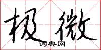 極微怎么寫好看