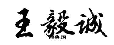 胡問遂王毅誠行書個性簽名怎么寫
