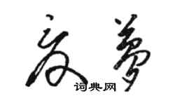 駱恆光夏夢草書個性簽名怎么寫