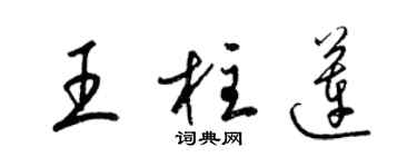 梁錦英王柱蓮草書個性簽名怎么寫