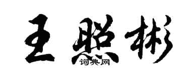 胡問遂王照彬行書個性簽名怎么寫