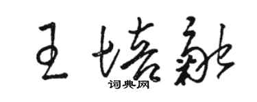 駱恆光王培融草書個性簽名怎么寫