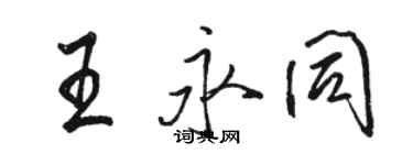 駱恆光王永同行書個性簽名怎么寫