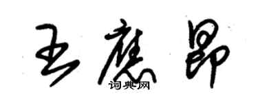 朱錫榮王應昂草書個性簽名怎么寫