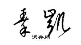 梁錦英秦凱草書個性簽名怎么寫