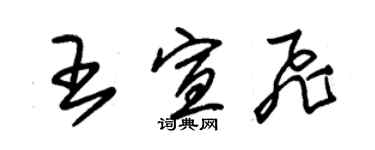 朱錫榮王宣飛草書個性簽名怎么寫