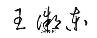 駱恆光王微東草書個性簽名怎么寫