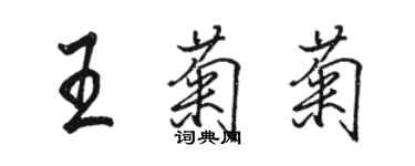 駱恆光王菊菊行書個性簽名怎么寫