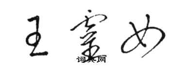 駱恆光王靈女草書個性簽名怎么寫