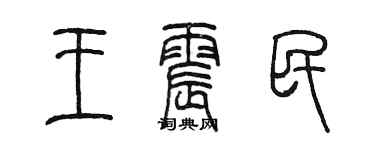 陳墨王震民篆書個性簽名怎么寫