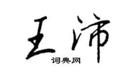 王正良王沛行書個性簽名怎么寫