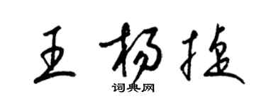 梁錦英王楊捷草書個性簽名怎么寫