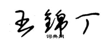 朱錫榮王錦丁草書個性簽名怎么寫