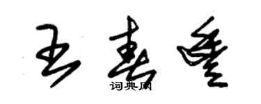 朱錫榮王春豐草書個性簽名怎么寫
