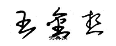 朱錫榮王金想草書個性簽名怎么寫