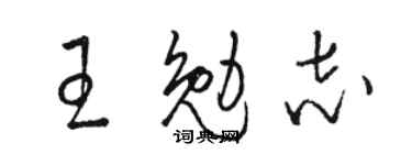 駱恆光王勉志草書個性簽名怎么寫