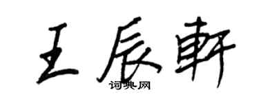 王正良王辰軒行書個性簽名怎么寫