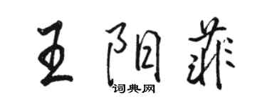 駱恆光王陽菲行書個性簽名怎么寫