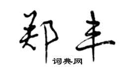 曾慶福鄭豐行書個性簽名怎么寫