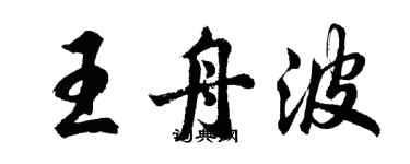 胡問遂王舟波行書個性簽名怎么寫