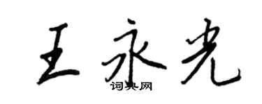 王正良王永光行書個性簽名怎么寫